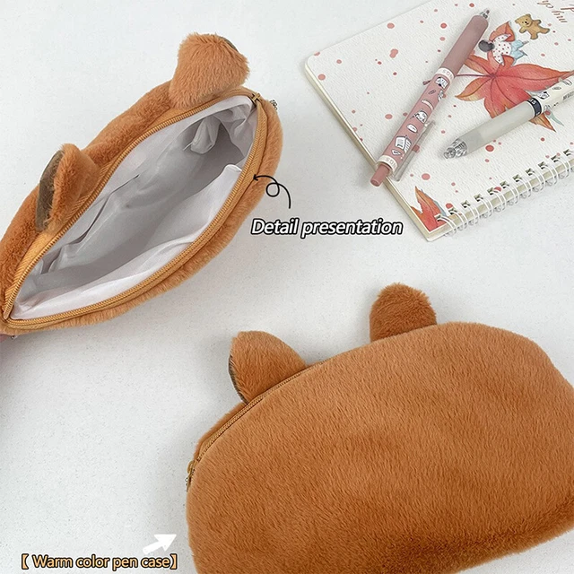 Trousse Capybara Complète Avec Stylos, Gomme, Porte-clés - Fournitures Scolaires Mignonnes Pour Filles Et étudiants - Grand Volume