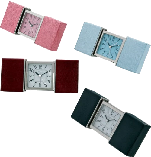 Réveil De Voyage Rapport Rouge/Bleu - Pendulette Rectangulaire à Quartz