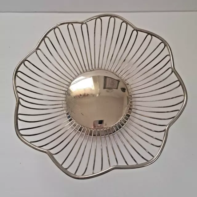 MCM Silver Plate Flower Shaped Wire Fruit Basket - International Silver Company
