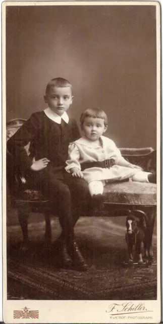 Großes CAB photo Niedliche kleine Kinder - Wien 1917