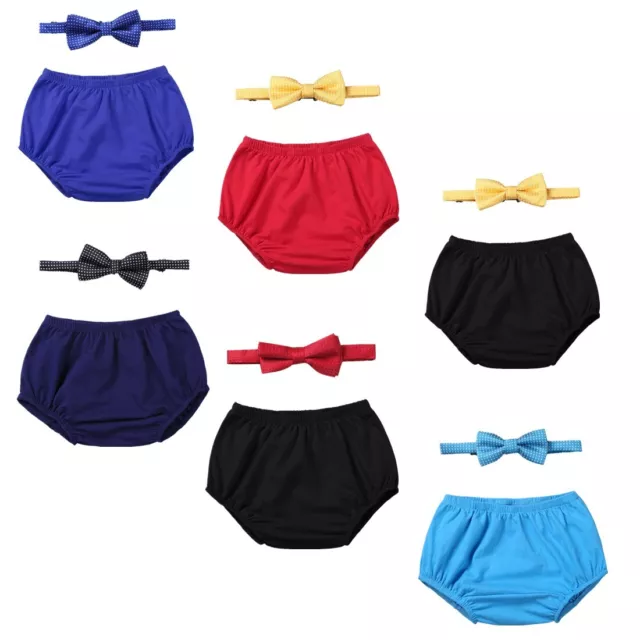 Baby Boys Diaper Cover Bloomers with Bow Tie First 1st Birthday Clothes Outfit