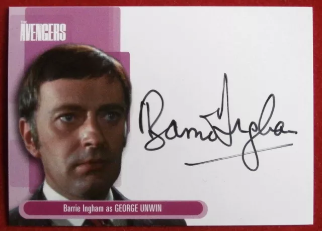 THE AVENGERS - BARRIE INGHAM - Hand-Signed LIMITED EDITION Autograph Card