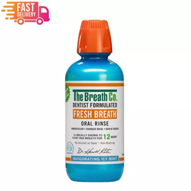 Enjuague oral de respiración fresca The Breath Co - formulado por dentista - oral sin alcohol
