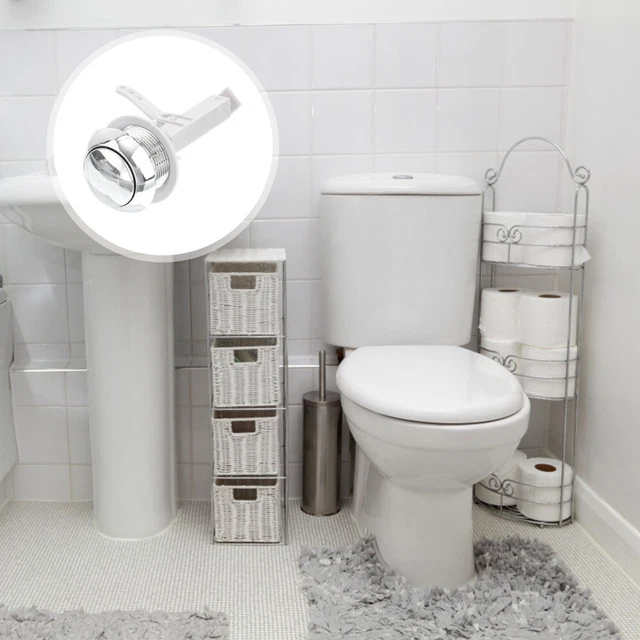 Vanne De Chasse Double Bouton Pour WC - Mécanisme De Remplissage Réglable 20-34 Cm, Couleur Blanc Ou Bleu - 4