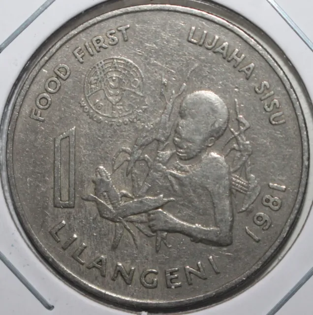 Swaziland 1 Lilangeni Coin 1981 KM# 32 Eswatini UN FAO United Nations F.A.O. One