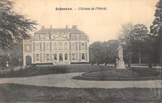 CPA BELGIQUE SCHOOTEN CHATEAU DE L'HORST (cliché rare