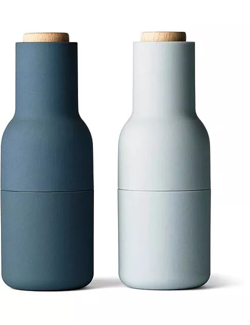 AUDO COPENHAGEN | New Salt & Pepper Bottle Grinders Blues with Beech Lid