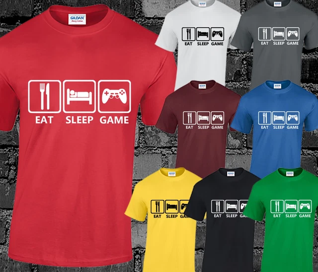 Eat Sleep Game Mens T Shirt Gamer Gift Idea Father Son Cool Present Idea Pc