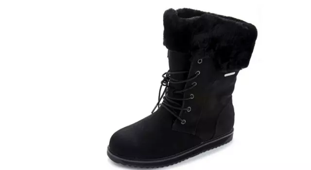EMU ALL WEATHER Shoreline Leather Lo Waterproof Sheepskin Boot BLACK 6 NEW TAG 88.00 PicClick UK