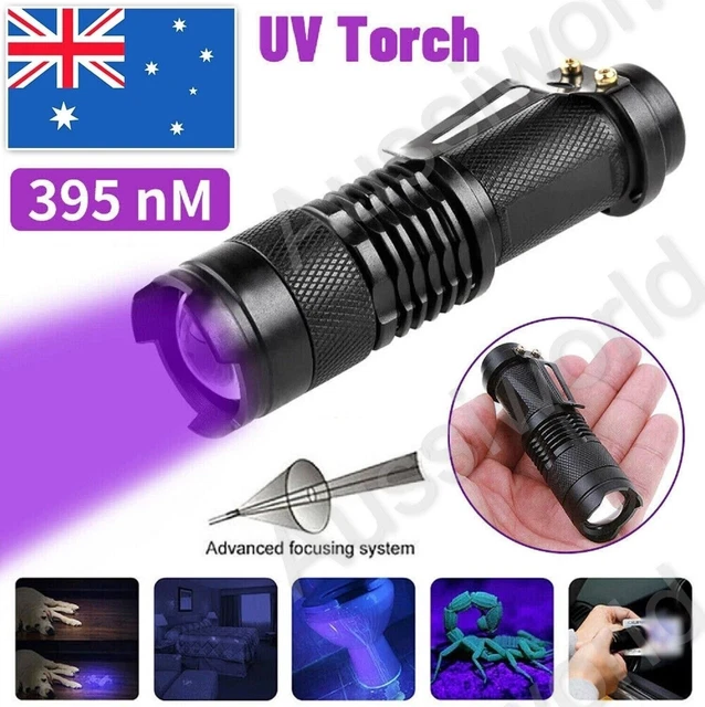 New UV Torch Ultra Violet LED Flashlight Blacklight Light 395 nM Inspection Lamp