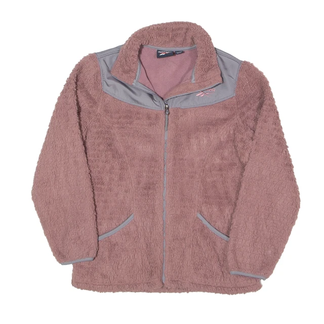 REEBOK Teddy Fleece Jacket Pink Girls L