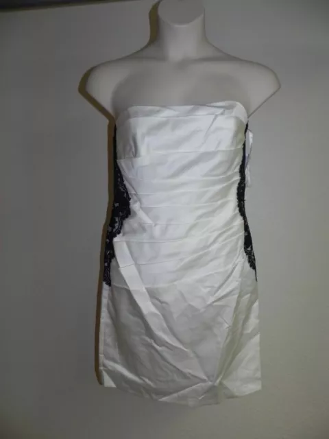David's bridal black sales and white dress