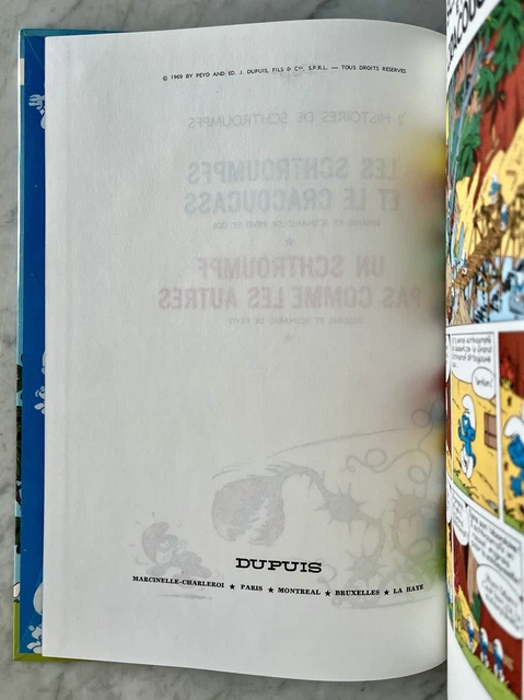 LES SCHTROUMPFS ET Le Cracoucass Sublime Eo T5 1969 Rare Craquante