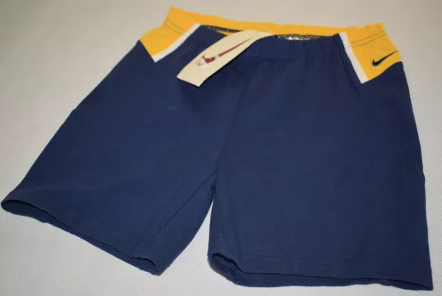 Pantaloncini Nike pantaloni corti pantaloni vintage anni '90 deadstock sport blu M 8-10 NUOVI