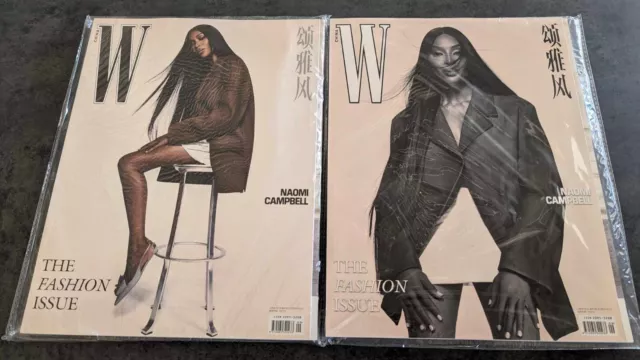 W china Naomi Campbell BOTH magazines INCLUDING SHIPPING WORLDWIDE