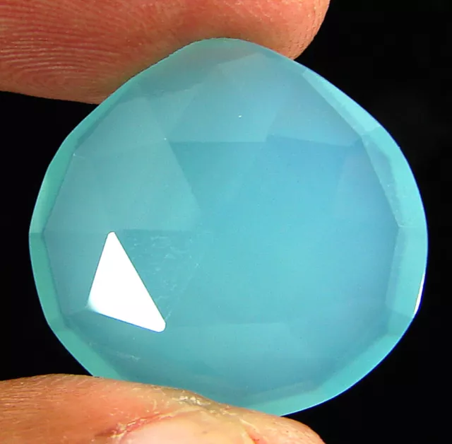 17.80 Ct Natural Blue Chalcedony Loose Gemstone Faceted Beautiful Stone - R3364