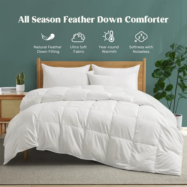 Premium Lightweight White Goose Down Duvet Comforter