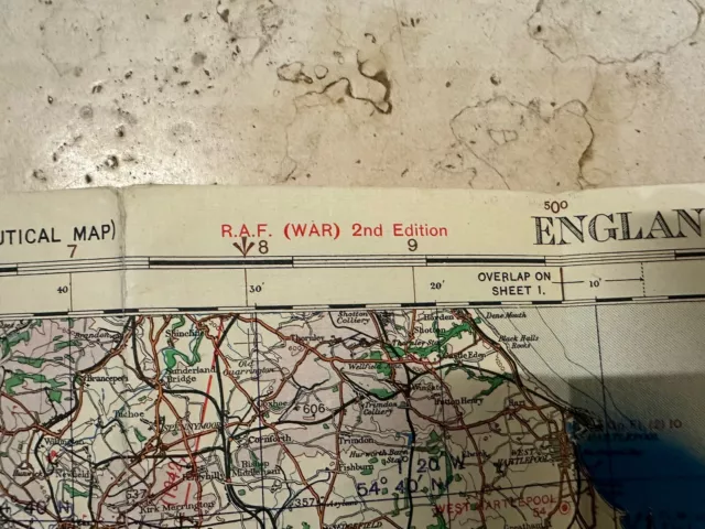 WW2 RAF Map England North East 2