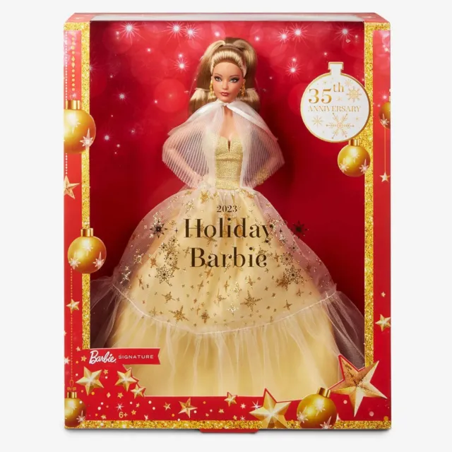 🔥 Barbie Signature — Joyeux Noël 2023 — Poupée Cheveux Châtains — HJX06