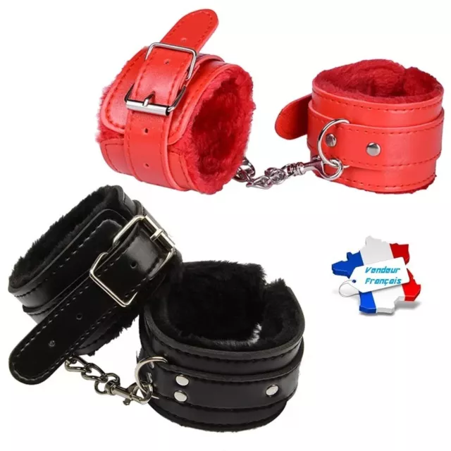 1 Paire de Menottes BDSM Bondage Restriction SM Pied Poignet Jeux Sexe Sangles