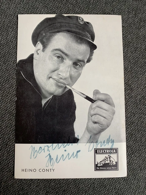 Heino Conty Autograph Card 3 1/2x5 1/2in Autographed Signed