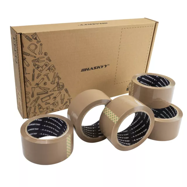 Klebeband Packband Paketklebeband Paketband Rollen 66m Braun 6er Set