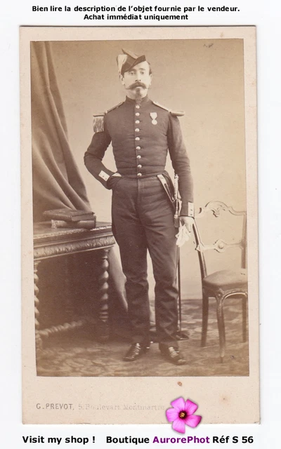 PREVOT, PARIS, OFFICIER du Second Empire en uniforme, Maréchal ?, circa