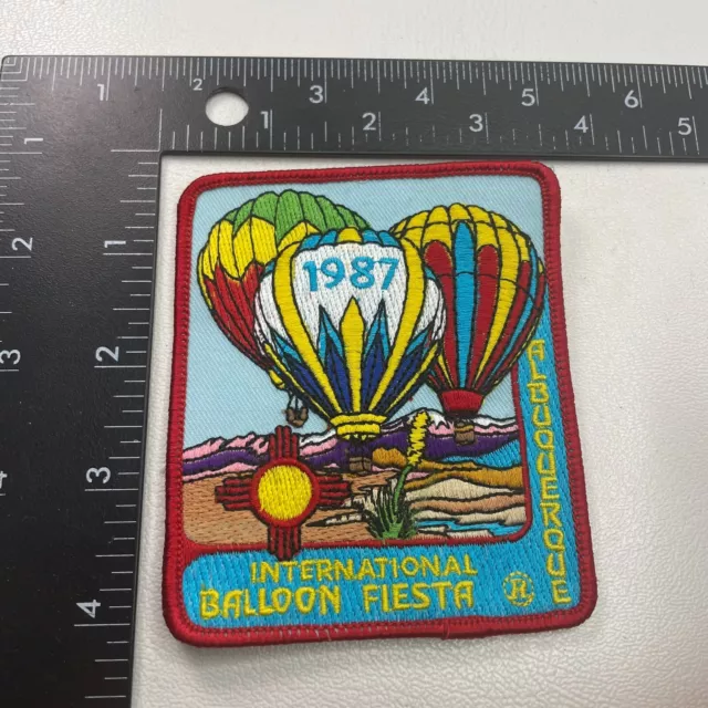 VINTAGE 1987 11TH ANNUAL ALBUQUERQUE BALLON FIESTA New Mexico Patch hot air 396