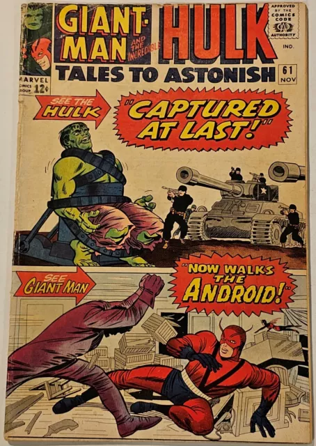 Tales To Astonish #61 Nov 1964 Giant-Man & The Hulk - Complete Solid NICE++!!