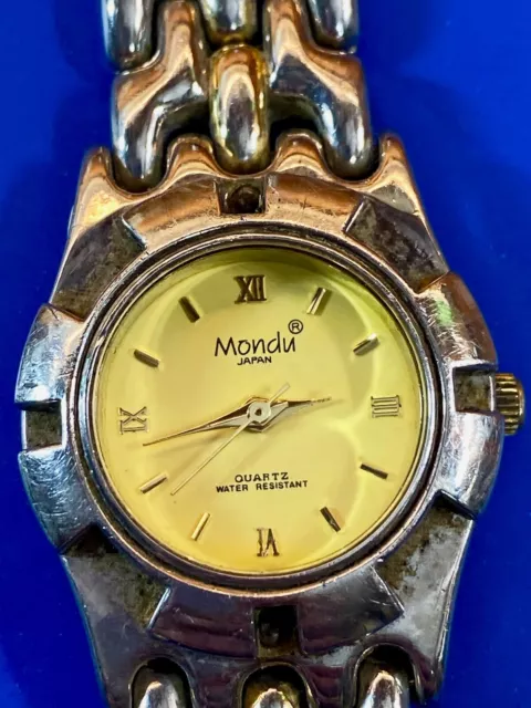 MONDU QUARTZ WATCH Japan In Great Shape New Battery 15.01 PicClick