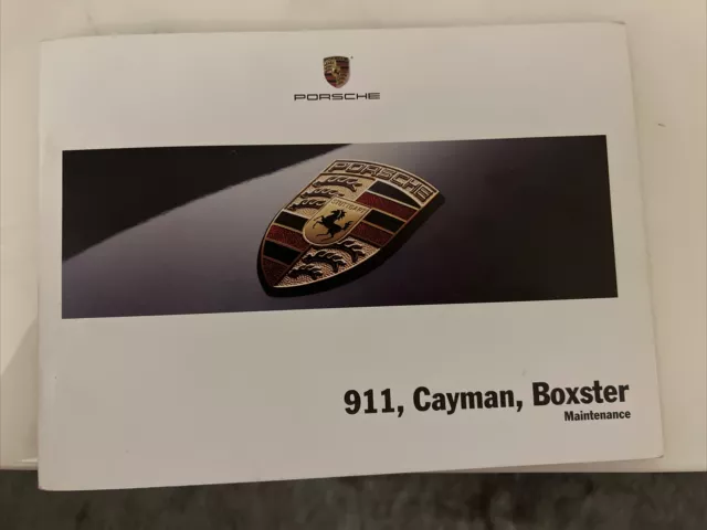 Porsche 911, Cayman, Boxster Maintenance book / service history in English