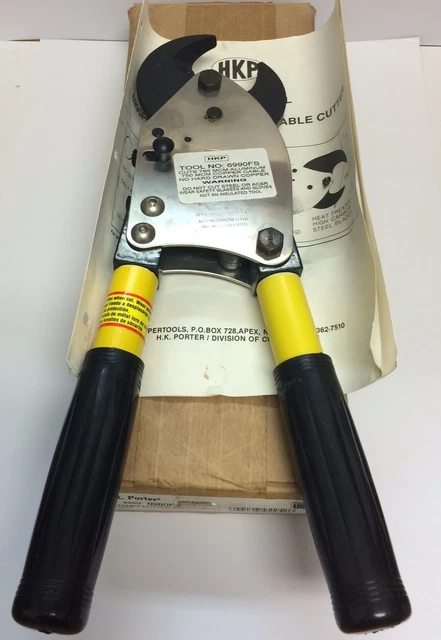 HK Porter 6990FS 14" Compact Ratcheting Cable Cutter 750 MCM Copper