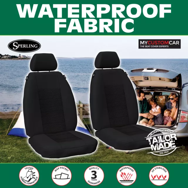 For Subaru WRX V1 STI Sedan 2014-2022 Waterproof Black Custom Front Seat Covers 2