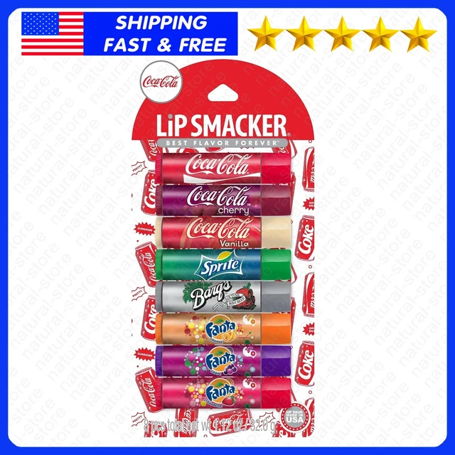 Lip Smacker Coca-Cola Flavored Balm, 8 Count, Flavors Coke, Cherry Vanilla Sprit