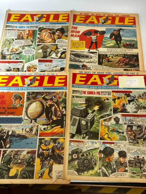 Eagle & Boys World x4 Bundle Sept 1968 Vol 19 Vintage Comic Book Magazine #LH