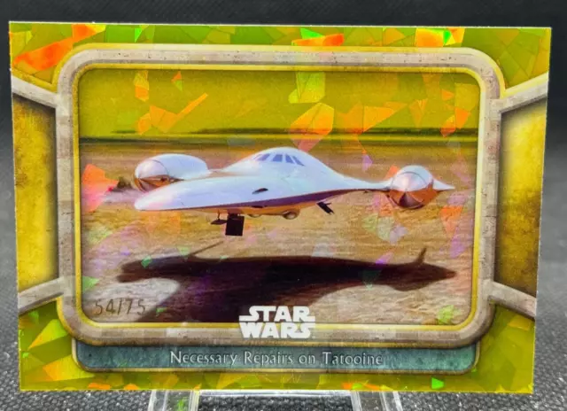 2024 Topps Star Wars Sapphire Necessary Repairs on Tatooine Yellow /75 #28