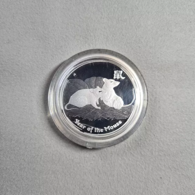 Lunar 2 Silber  1/2 OZ  Maus in Proof, PP, polierte Platte