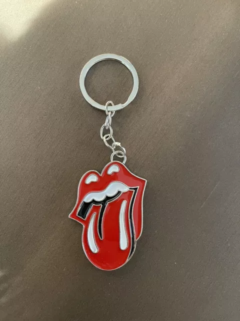 New Rolling Stones Classic Tongue Lips Metal Key Chain