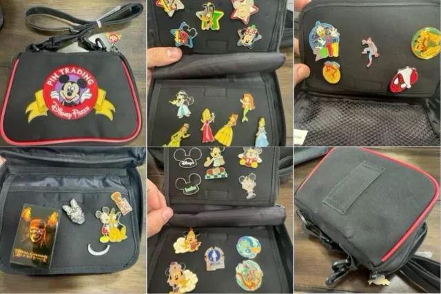 Disney Parks Pin Trading Small Handbag With 31 Pin Lot