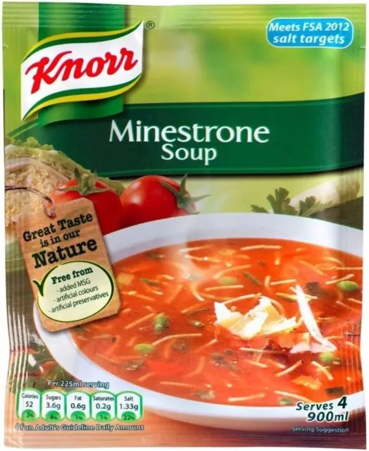 Knorr Packet Minestrone Soup (62g) - Pack of 6