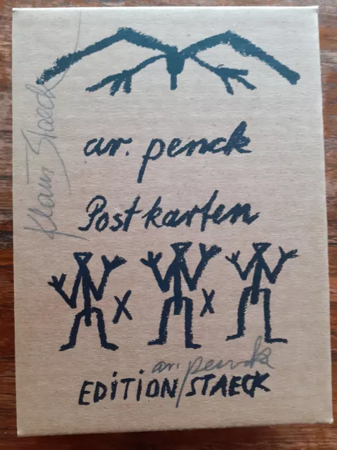 A.R.Penck Postkartenserie Siebdruck *signiert von Penck+Staeck