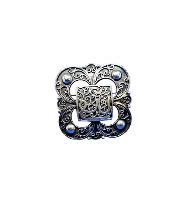 Broche en Argent Massif "Allah" bijou afrique du nord berbere