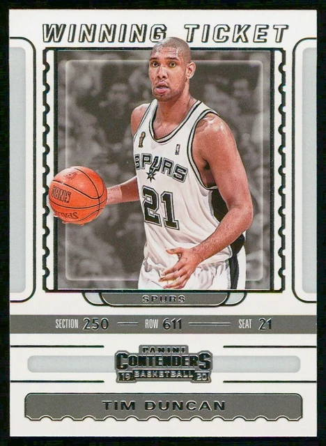 2019-20 Panini Contenders Winning Ticket Tim Duncan Spurs #23
