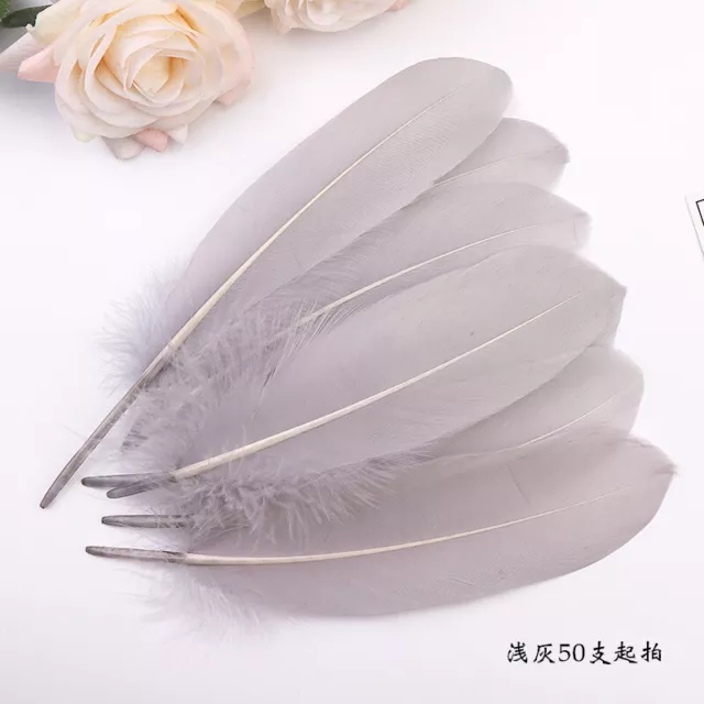 Bulk 50pcs Goose Feathers DIY Craft Decor Party Cosplay Dream Catcher 15-20cm AU