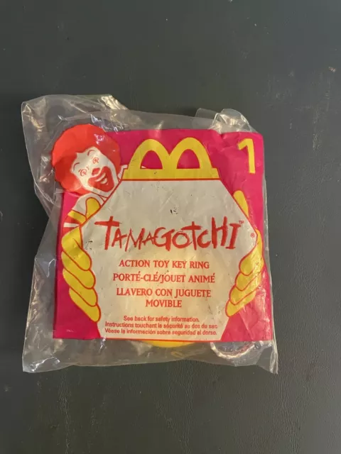 1998 McDonald's Happy Meal Tamagotchi Key Ring Toy #1 Vintage NISP