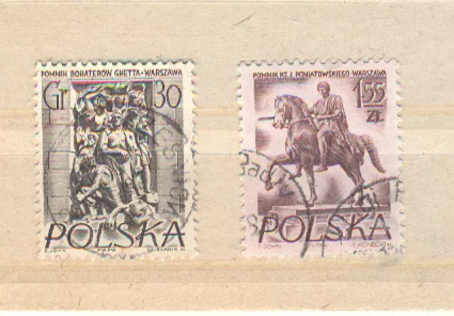 Briefmarken Polen 1956  Mi.-Nr. 974 + 976  gestempelt