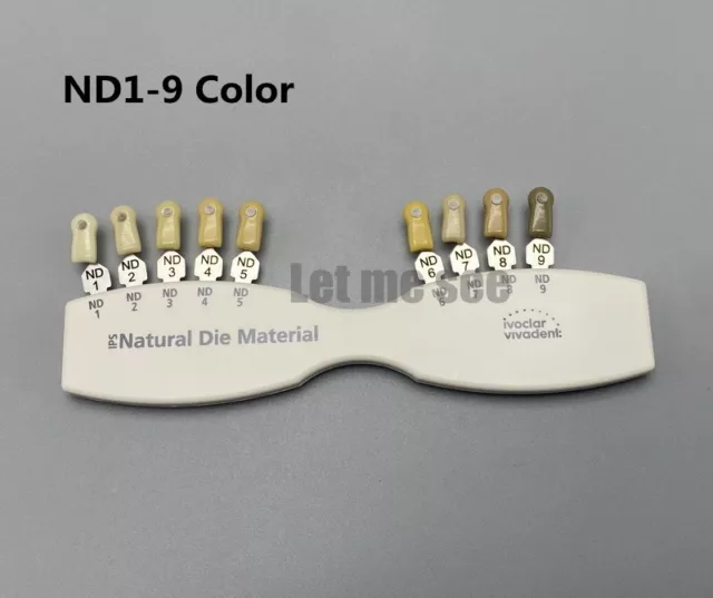 Ivoclar Vivadent Dental Teeth Shade Guide ND1-9 Natural Die Material Color Chart