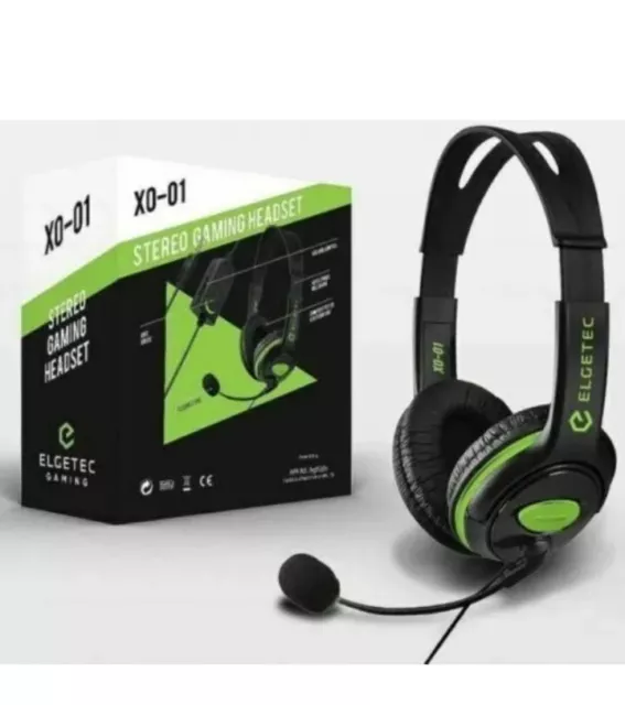 Xbox One Gaming Headset ELGETEC X0-01 Official Headphone Mic Chat Microsoft New