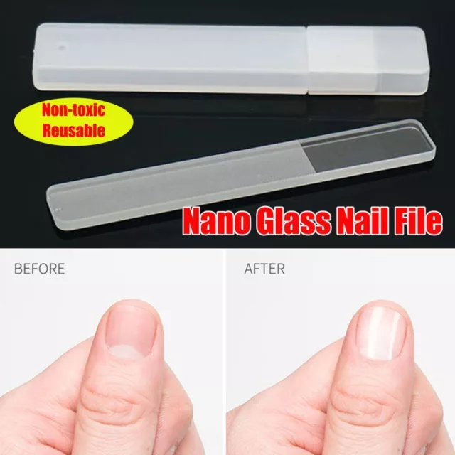 Nails Glass Nail File Nano Polished Transparent Nail Sanding Grinding Shiner