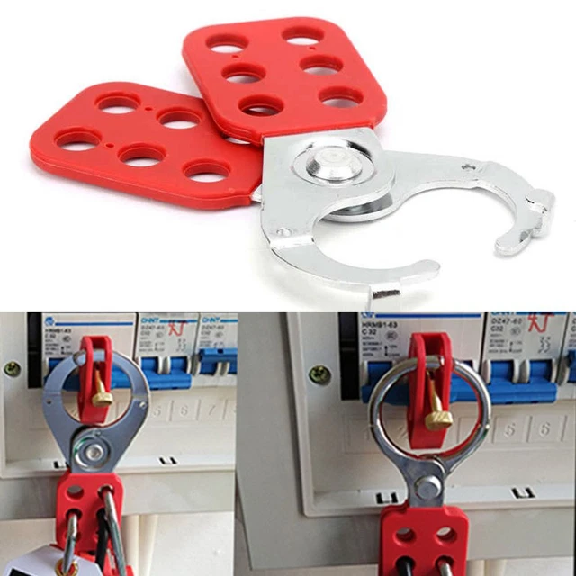 con fibbia Con 6 fori Sicurezza Hasp Industriale Serratura per pinza Blocco